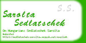 sarolta sedlatschek business card